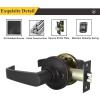imageProbrico Classic Passage Door Lever Hall and Closet Handle Heavy Duty Oil Rubbed Bronze Door Lever for Left or Right Handing 2 Pack