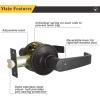 imageProbrico Classic Passage Door Lever Hall and Closet Handle Heavy Duty Oil Rubbed Bronze Door Lever for Left or Right Handing 2 Pack