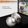 imageProbrico Dummy Door KnobStain Nickel Finish Single Side Flat Ball Style NonTurning Closet French Door Handle 1 Pack1