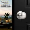 imageProbrico Dummy Door KnobStain Nickel Finish Single Side Flat Ball Style NonTurning Closet French Door Handle 1 Pack10 Pack