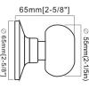 imageProbrico Dummy Door Knobs for ClosetNonTurning Inactive Ball Shape Door Handle in Oil Rubbed Bronze Finish1 Pack