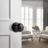 imageProbrico Entry Door Knobs with Lock Keyed Alike Interior Exterior Door Locks in Brushed Nickel Finish 4 Pack Stainless Steel Modern Entrance Locksets for Bedroom OfficeOil Rubbed Bronze