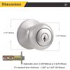 imageProbrico Entry Door Knobs with Lock Keyed Alike Interior Exterior Door Locks in Brushed Nickel Finish 4 Pack Stainless Steel Modern Entrance Locksets for Bedroom OfficeBrushed Nickel