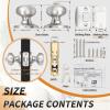 imageProbrico Entry Door Knobs with Lock Keyed Alike Interior Exterior Door Locks in Brushed Nickel Finish 4 Pack Stainless Steel Modern Entrance Locksets for Bedroom OfficeBrushed Nickel
