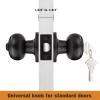 imageProbrico Entry Door Locks Keyed Alike Entrance Round Door Knobs Interior Door Locksets Exterior Doorknob with Lock Oil Rubbed Bronze 3 Pack