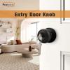 imageProbrico Entry Door Locks Keyed Alike Entrance Round Door Knobs Interior Door Locksets Exterior Doorknob with Lock Oil Rubbed Bronze 3 Pack