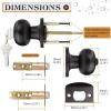 imageProbrico Entry Door Locks Keyed Alike Entrance Round Door Knobs Interior Door Locksets Exterior Doorknob with Lock Oil Rubbed Bronze 3 Pack