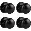 imageProbrico Flat Ball Single Dummy Door Knob Half Dummy Door Knobs Interior Oil Rubbed Bronze 1 PackBlack
