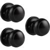 imageProbrico Flat Ball Single Dummy Door Knob Half Dummy Door Knobs Interior Oil Rubbed Bronze 1 PackBlack