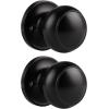 imageProbrico Flat Ball Single Dummy Door Knob Half Dummy Door Knobs Interior Oil Rubbed Bronze 1 PackBlack