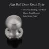 imageProbrico Flat Ball Single Dummy Door Knob Half Dummy Door Knobs Interior Oil Rubbed Bronze 1 PackBrushed Nickel