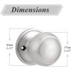 imageProbrico Flat Ball Single Dummy Door Knob Half Dummy Door Knobs Interior Oil Rubbed Bronze 1 PackBrushed Nickel