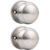 imageProbrico Flat Ball Single Dummy Door Knob Half Dummy Door Knobs Interior Oil Rubbed Bronze 1 PackBrushed Nickel