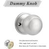 imageProbrico Flat Ball Single Dummy Door Knob Half Dummy Door Knobs Interior Oil Rubbed Bronze 1 PackBrushed Nickel