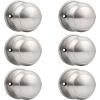 imageProbrico Flat Ball Single Dummy Door Knob Half Dummy Door Knobs Interior Oil Rubbed Bronze 1 PackBrushed Nickel