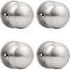 imageProbrico Flat Ball Single Dummy Door Knob Half Dummy Door Knobs Interior Oil Rubbed Bronze 1 PackBrushed Nickel