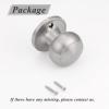 imageProbrico Flat Ball Single Dummy Door Knob Half Dummy Door Knobs Interior Oil Rubbed Bronze 1 PackBrushed Nickel