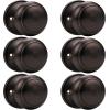 imageProbrico Flat Ball Single Dummy Door Knob Half Dummy Door Knobs Interior Oil Rubbed Bronze 1 PackOil Rubbed Bronze