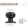 imageProbrico Flat Ball Single Dummy Door Knob Half Dummy Door Knobs Interior Oil Rubbed Bronze 1 PackOil Rubbed Bronze
