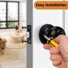 imageProbrico Flat Black Keyed Entry Door Knobs Round Ball Keyed Alike Lockset Door Knobs with Lock and Keys for Bedroom Bathroom Front Door 6 PackBlack