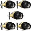 imageProbrico Flat Black Keyed Entry Door Knobs Round Ball Keyed Alike Lockset Door Knobs with Lock and Keys for Bedroom Bathroom Front Door 6 PackBlack