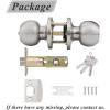 imageProbrico Flat Black Keyed Entry Door Knobs Round Ball Keyed Alike Lockset Door Knobs with Lock and Keys for Bedroom Bathroom Front Door 6 PackBrushed Nickel