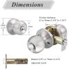 imageProbrico Flat Black Keyed Entry Door Knobs Round Ball Keyed Alike Lockset Door Knobs with Lock and Keys for Bedroom Bathroom Front Door 6 PackBrushed Nickel