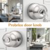 imageProbrico Flat Black Keyed Entry Door Knobs Round Ball Keyed Alike Lockset Door Knobs with Lock and Keys for Bedroom Bathroom Front Door 6 PackBrushed Nickel
