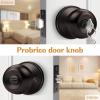imageProbrico Flat Black Keyed Entry Door Knobs Round Ball Keyed Alike Lockset Door Knobs with Lock and Keys for Bedroom Bathroom Front Door 6 PackOil Rubbed Bronze