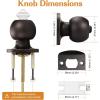 imageProbrico Flat Black Keyed Entry Door Knobs Round Ball Keyed Alike Lockset Door Knobs with Lock and Keys for Bedroom Bathroom Front Door 6 PackOil Rubbed Bronze