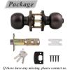 imageProbrico Flat Black Keyed Entry Door Knobs Round Ball Keyed Alike Lockset Door Knobs with Lock and Keys for Bedroom Bathroom Front Door 6 PackOil Rubbed Bronze