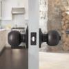 imageProbrico Flat Black Keyed Entry Door Knobs Round Ball Keyed Alike Lockset Door Knobs with Lock and Keys for Bedroom Bathroom Front Door 6 PackOil Rubbed Bronze