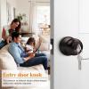 imageProbrico Flat Black Keyed Entry Door Knobs Round Ball Keyed Alike Lockset Door Knobs with Lock and Keys for Bedroom Bathroom Front Door 6 PackOil Rubbed Bronze