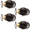 imageProbrico Flat Black Keyed Entry Door Knobs Round Ball Keyed Alike Lockset Door Knobs with Lock and Keys for Bedroom Bathroom Front Door 6 PackOil Rubbed Bronze