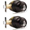 imageProbrico Flat Black Keyed Entry Door Knobs Round Ball Keyed Alike Lockset Door Knobs with Lock and Keys for Bedroom Bathroom Front Door 6 PackOil Rubbed Bronze