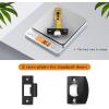 imageProbrico Heavy Duty Flat Black Square Privacy Interior Door Levers Bedroom and Bathroom Door Handles Keyless BedBath Lockset 5 PackBlack