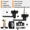 imageProbrico Heavy Duty Flat Black Square Privacy Interior Door Levers Bedroom and Bathroom Door Handles Keyless BedBath Lockset 5 PackBlack