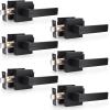 imageProbrico Heavy Duty Flat Black Square Privacy Interior Door Levers Bedroom and Bathroom Door Handles Keyless BedBath Lockset 5 PackBlack