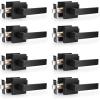 imageProbrico Heavy Duty Flat Black Square Privacy Interior Door Levers Bedroom and Bathroom Door Handles Keyless BedBath Lockset 5 PackBlack