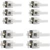 imageProbrico Heavy Duty Flat Black Square Privacy Interior Door Levers Bedroom and Bathroom Door Handles Keyless BedBath Lockset 5 PackBrushed Nickel