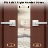 imageProbrico Heavy Duty Flat Black Square Privacy Interior Door Levers Bedroom and Bathroom Door Handles Keyless BedBath Lockset 5 PackBrushed Nickel