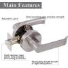 imageProbrico Heavy Duty Passage Door Levers Satin Nickel Door Locksets for LeftRight Handing Hall and Closet Handles 6 Pack5 Pack