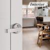 imageProbrico Heavy Duty Passage Door Levers Satin Nickel Door Locksets for LeftRight Handing Hall and Closet Handles 6 Pack5 Pack