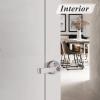 imageProbrico Heavy Duty Satin Nickel Privacy Door Levers Interior Keyless Locks BathBed Door Locksets Reversible for LeftRight Handed Doors 5 Pack