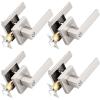 imageProbrico Interior Brushed Nickel Door Handle Heavy Duty Flat Square Privacy Door Handles Keyless Door Levers Lockset for Bedroom and Bathroom 10 Pack ModernBrushed Nickel