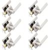 imageProbrico Interior Brushed Nickel Door Handle Heavy Duty Flat Square Privacy Door Handles Keyless Door Levers Lockset for Bedroom and Bathroom 10 Pack ModernBrushed Nickel