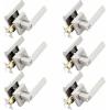 imageProbrico Interior Brushed Nickel Door Handle Heavy Duty Flat Square Privacy Door Handles Keyless Door Levers Lockset for Bedroom and Bathroom 10 Pack ModernBrushed Nickel