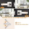imageProbrico Interior Brushed Nickel Door Handle Heavy Duty Flat Square Privacy Door Handles Keyless Door Levers Lockset for Bedroom and Bathroom 10 Pack ModernBrushed Nickel