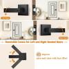 imageProbrico Interior Brushed Nickel Door Handle Heavy Duty Flat Square Privacy Door Handles Keyless Door Levers Lockset for Bedroom and Bathroom 10 Pack ModernBlack