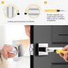 imageProbrico Interior Brushed Nickel Door Handle Heavy Duty Flat Square Privacy Door Handles Keyless Door Levers Lockset for Bedroom and Bathroom 10 Pack ModernPolished Chrome